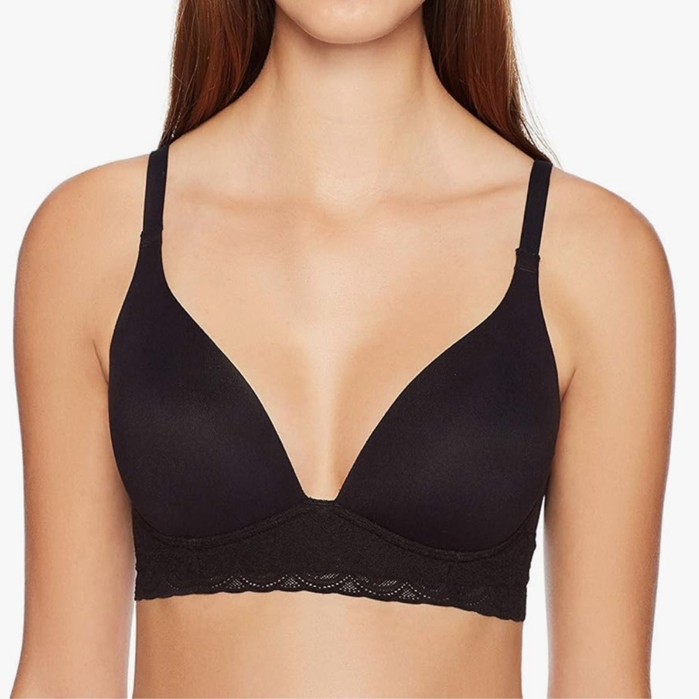 Warner’s Cloud 9 Super Soft Wireless Lightly Lined Comfort Bra, Rich Black, 40B